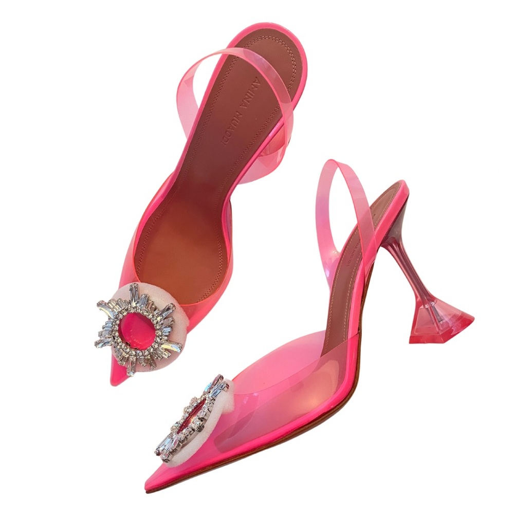 Amina Muaddi Begum Heels in Bubbble size 38.5 (8.5 US)